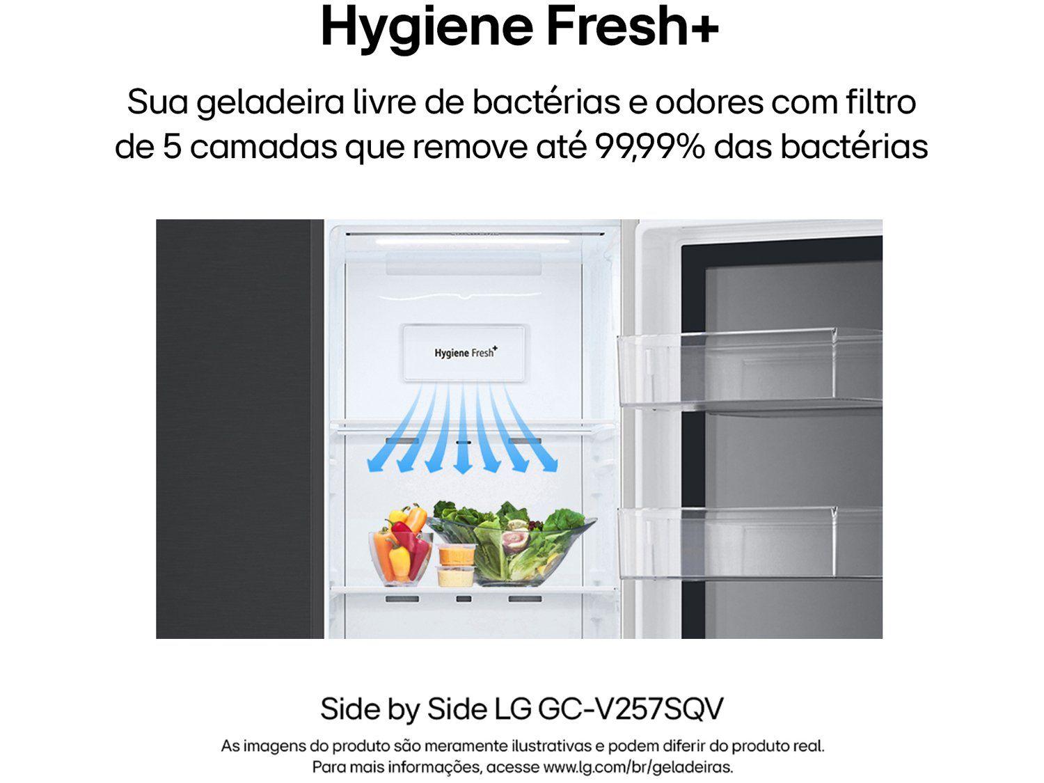 Geladeira/Refrigerador LG Smart Frost Free Inox