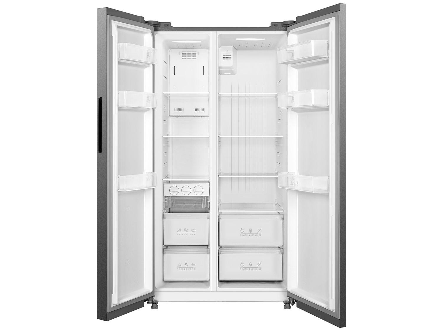 Geladeira/Refrigerador Midea Smart Frost Free Side by Side Inox 511L MDRS710FGD46