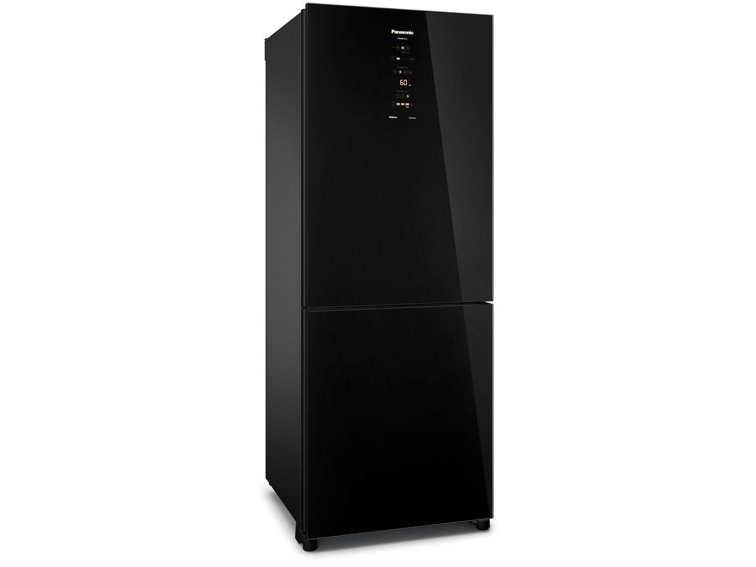 Geladeira/Refrigerador Panasonic Frost Free Duplex Inverse Black Glass 450L BB65
