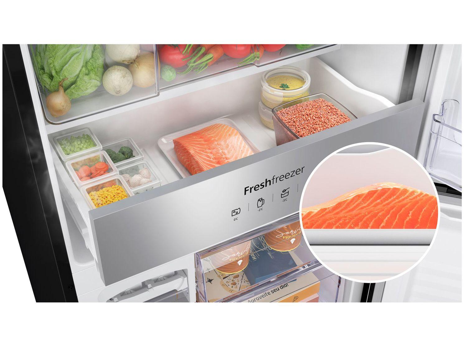 Geladeira/Refrigerador Panasonic Frost Free Duplex Inverse Black Glass 450L BB65