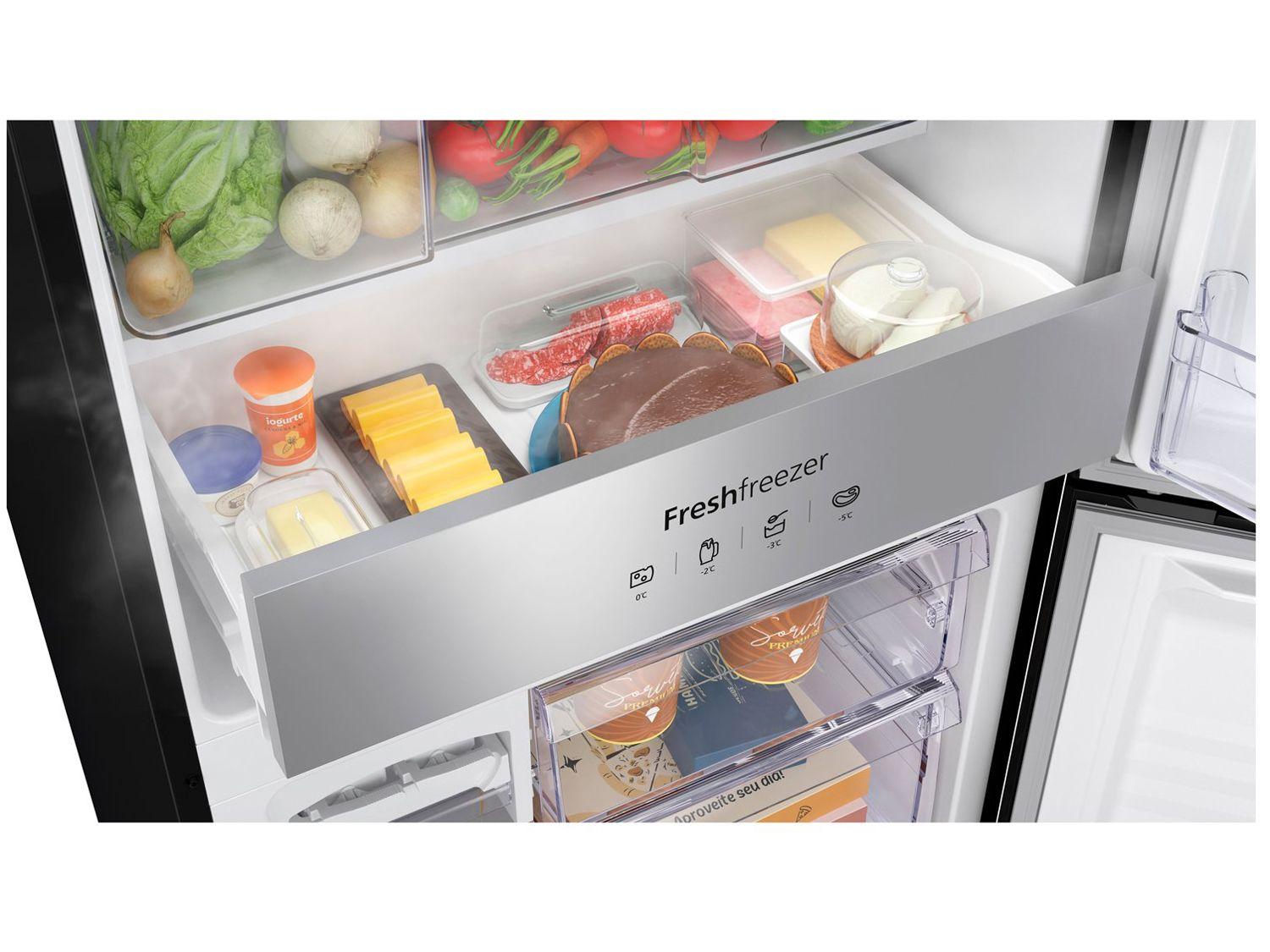 Geladeira/Refrigerador Panasonic Frost Free Duplex Inverse Black Glass 450L BB65