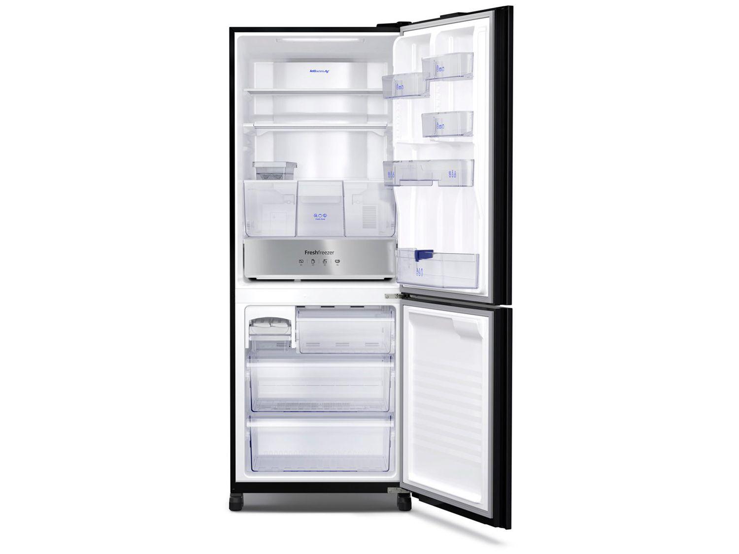 Geladeira/Refrigerador Panasonic Frost Free Duplex Inverse Black Glass 450L BB65