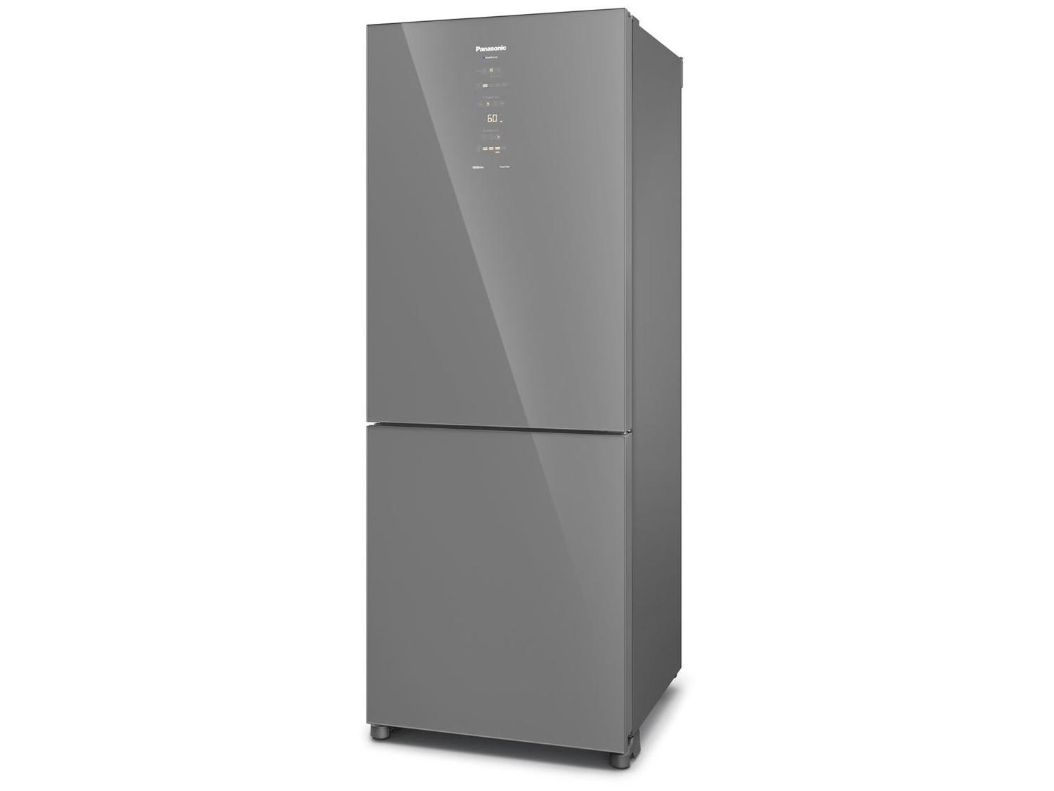 Geladeira/Refrigerador Panasonic Frost Free Duplex Inverse Espelhada 450L BB65 Diamond Glass