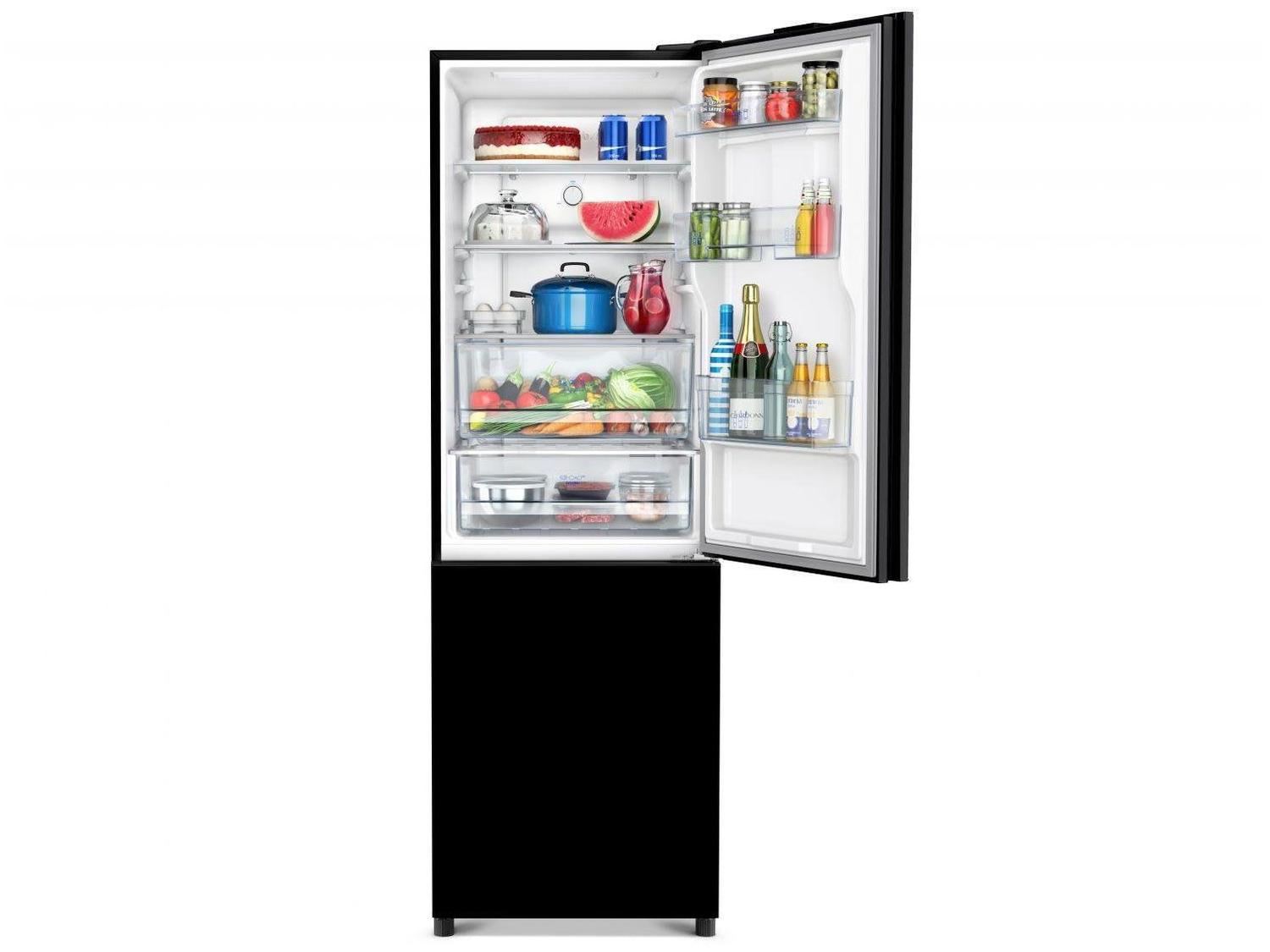 Geladeira/Refrigerador Panasonic Frost Free Inverse Black Glass