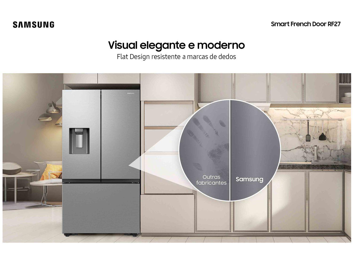 Geladeira/Refrigerador Samsung Smart Frost Free French Door 576L com Dispenser de Água e Gelo RF27CG5410SR/BZ