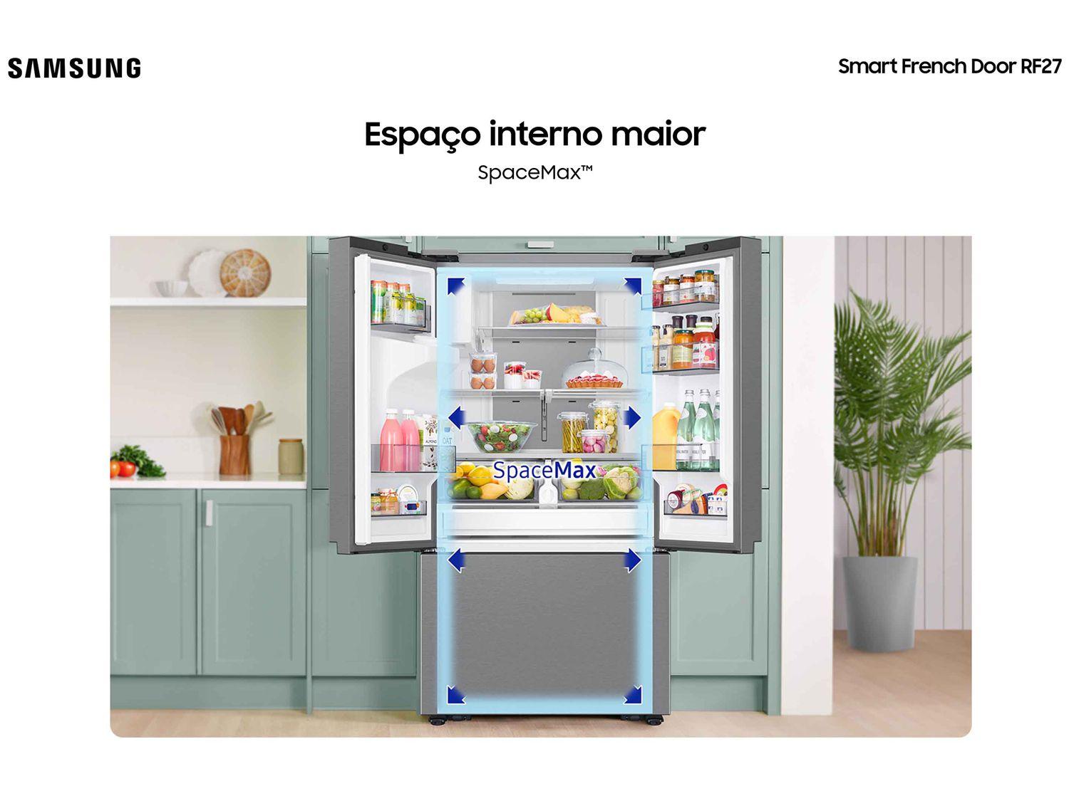 Geladeira/Refrigerador Samsung Smart Frost Free French Door 576L com Dispenser de Água e Gelo RF27CG5410SR/BZ