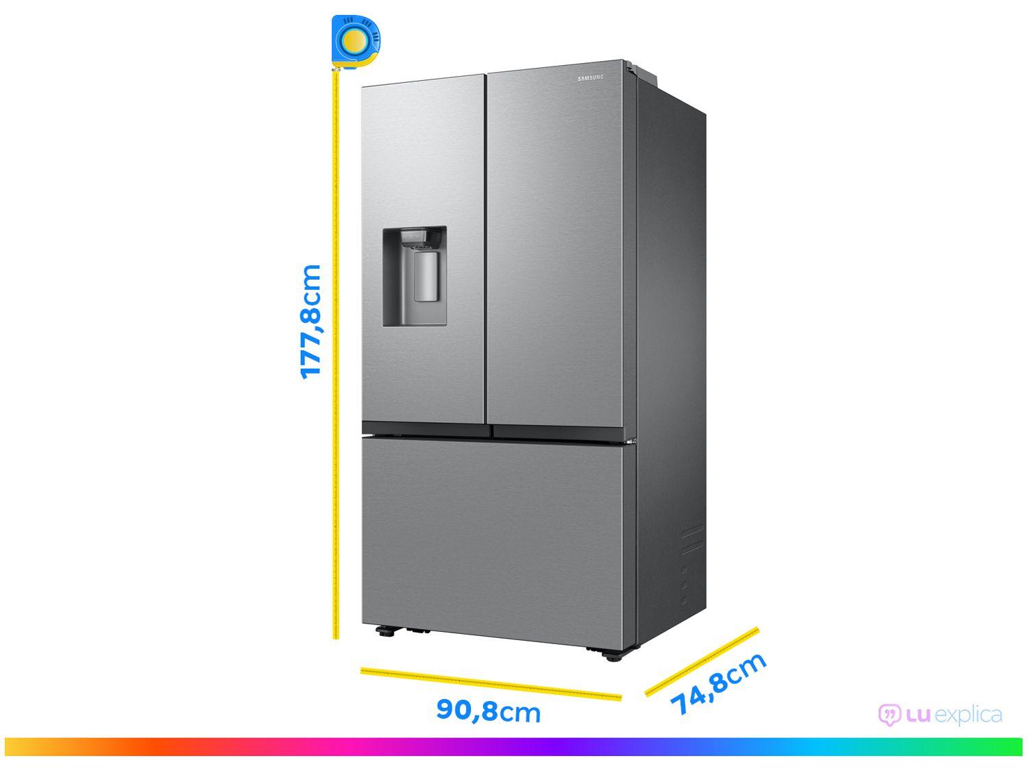 Geladeira/Refrigerador Samsung Smart Frost Free French Door 576L com Dispenser de Água e Gelo RF27CG5410SR/BZ