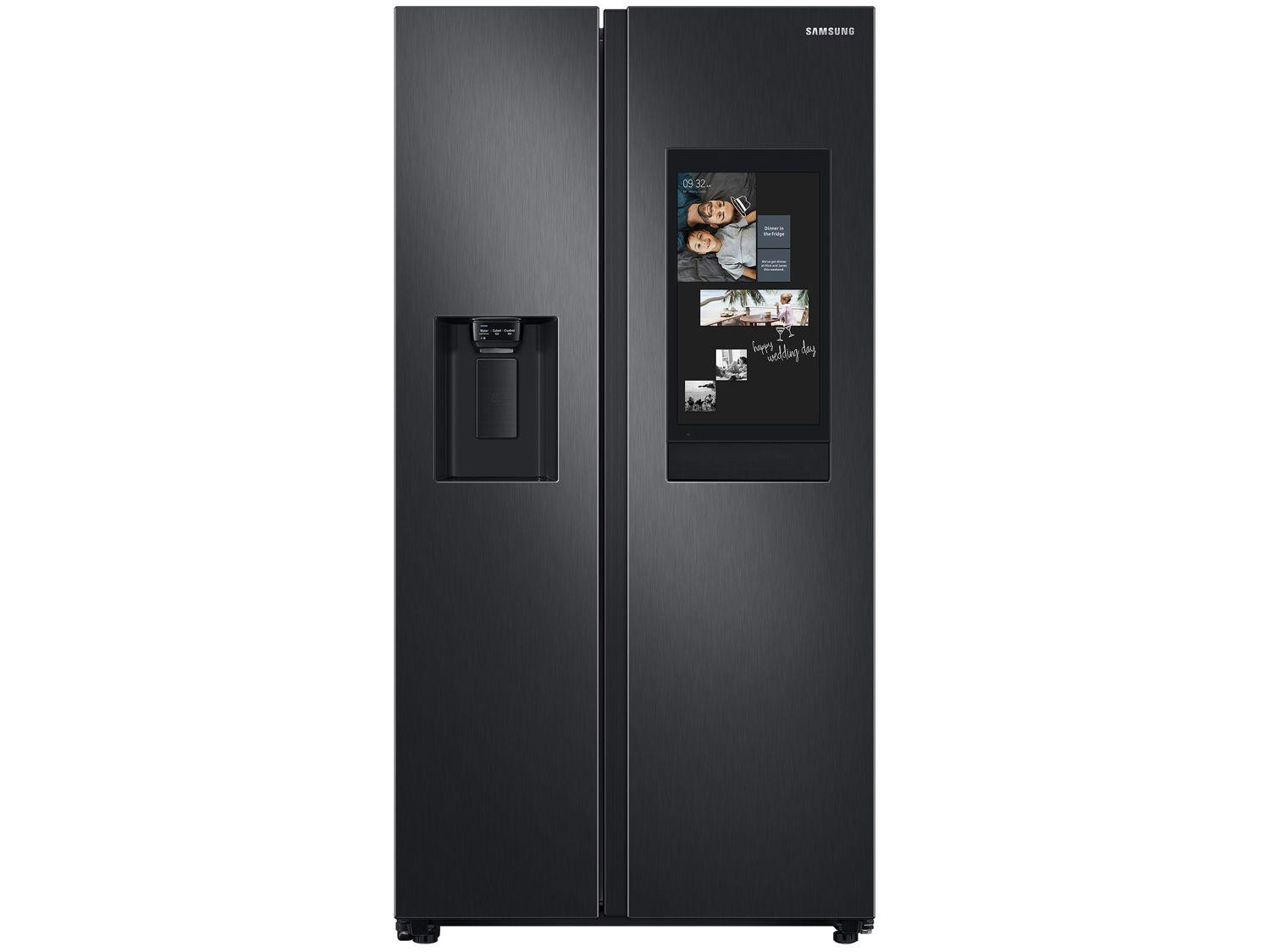 Geladeira/Refrigerador Samsung Smart Side by Side Black Inox 585L Family Hub RS58T5561