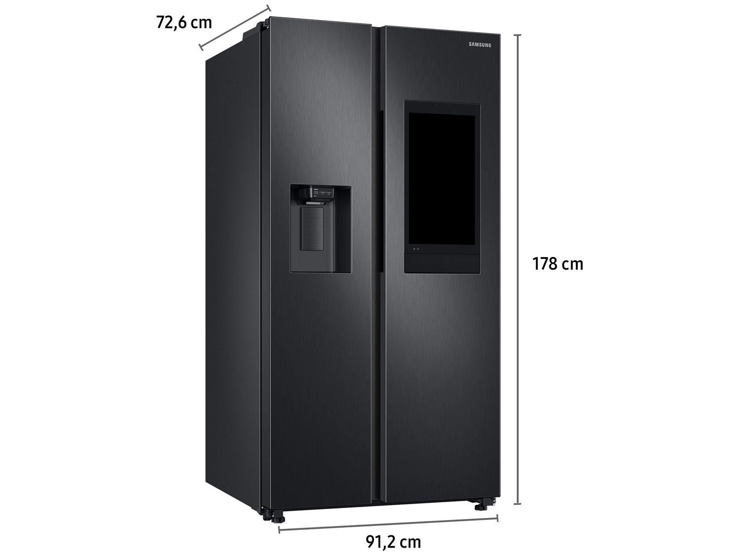 Geladeira/Refrigerador Samsung Smart Side by Side Black Inox 585L Family Hub RS58T5561