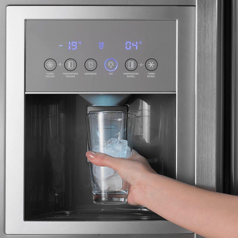 Geladeira/Refrigerador Side By Side Frost Free Inox 504L Electrolux
