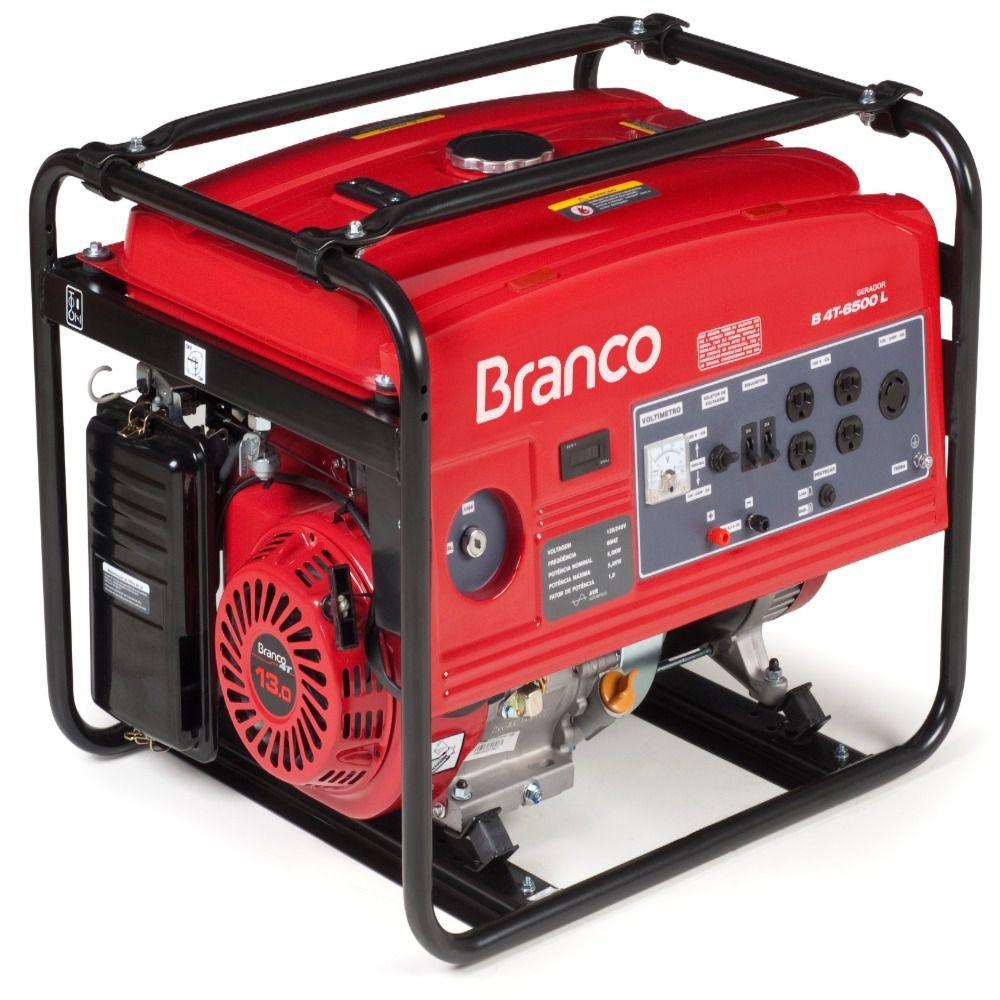 Gerador de energia 5,5 kva à gasolina monofásico partida manual B4T6500 Branco Gerador de Gerador de energia 5,5 kva à gasolina monofásico partida manual B4T6500 Branco Gerador de