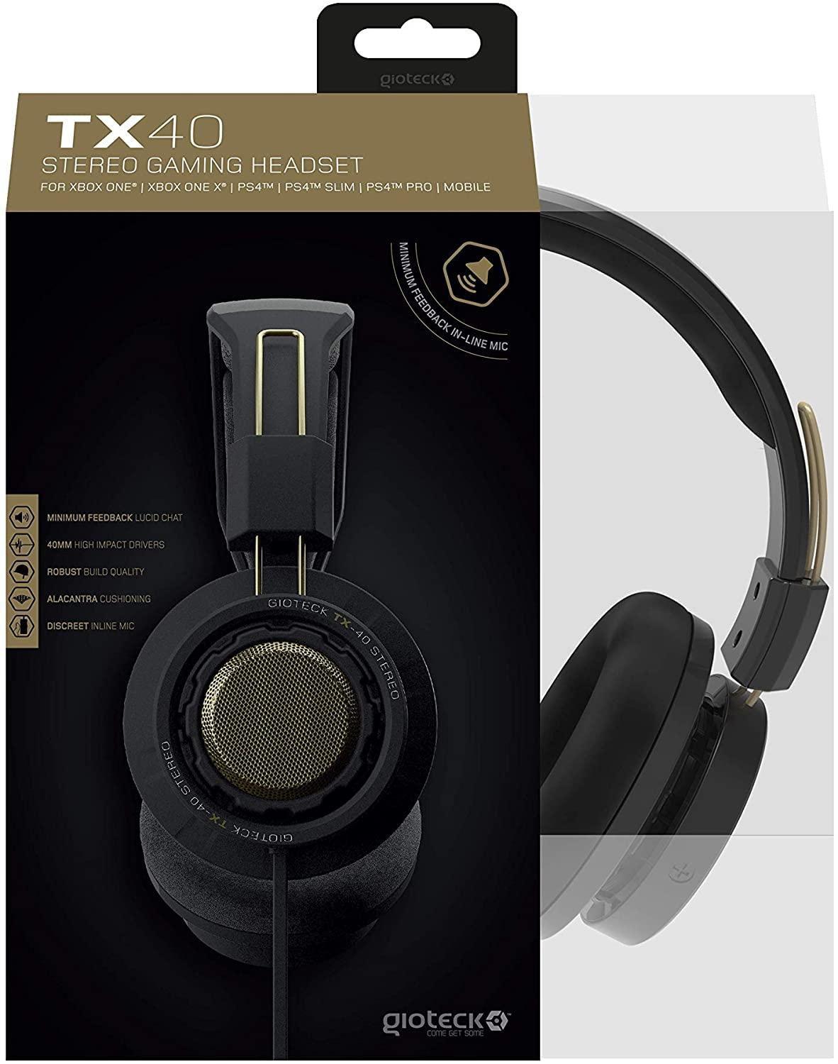 Gioteck TX 40 Wired Stereo Gaming Headset Gun Bronze PS4 Xbox One e Celulares Sony Headset com Fio Magazine Luiza