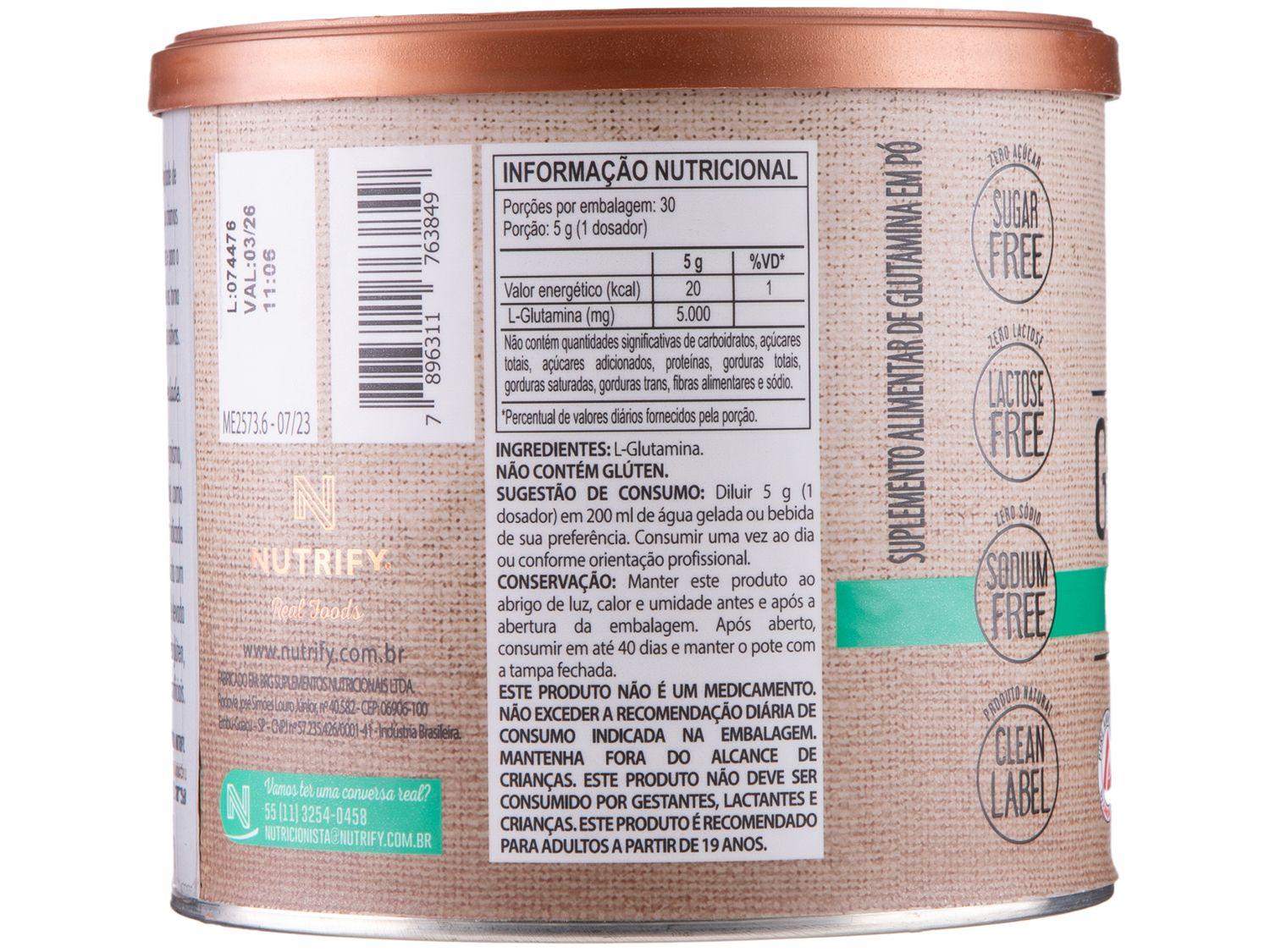 Glutamina Nutrify Glutamine em Pó 150g  