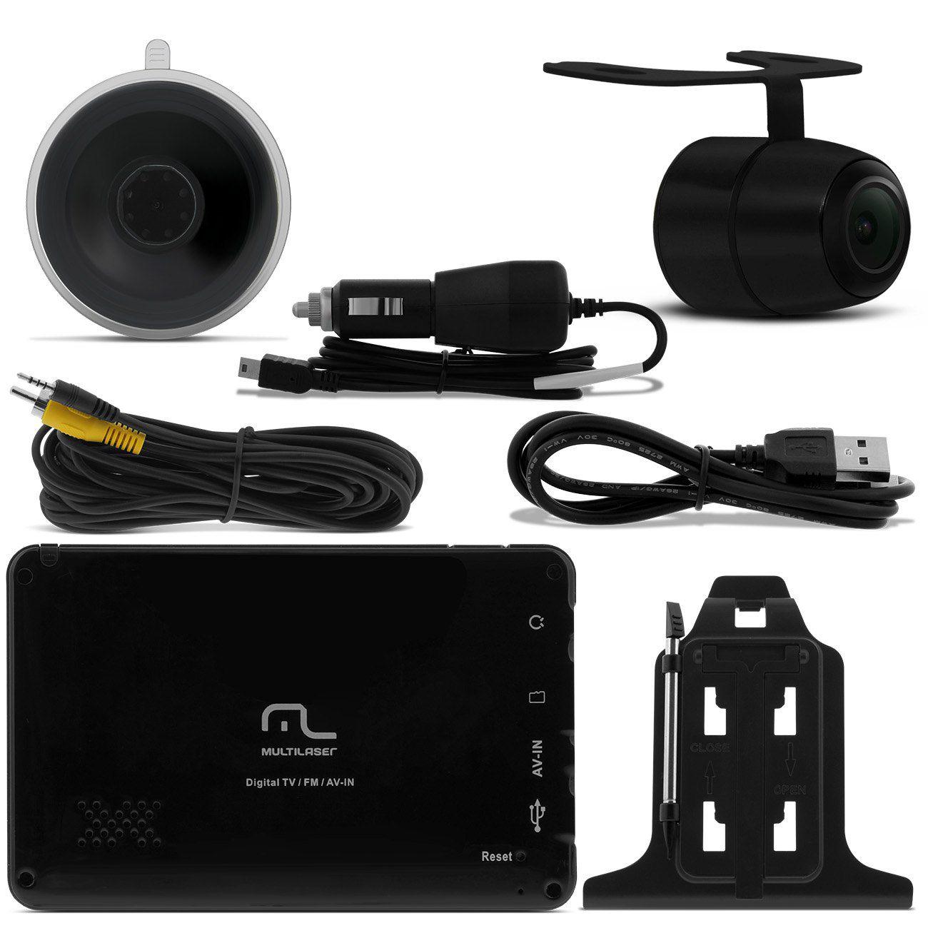 GPS Automotivo Multilaser Tracker GP035 4,3 Pol TV Digital Alerta Radar