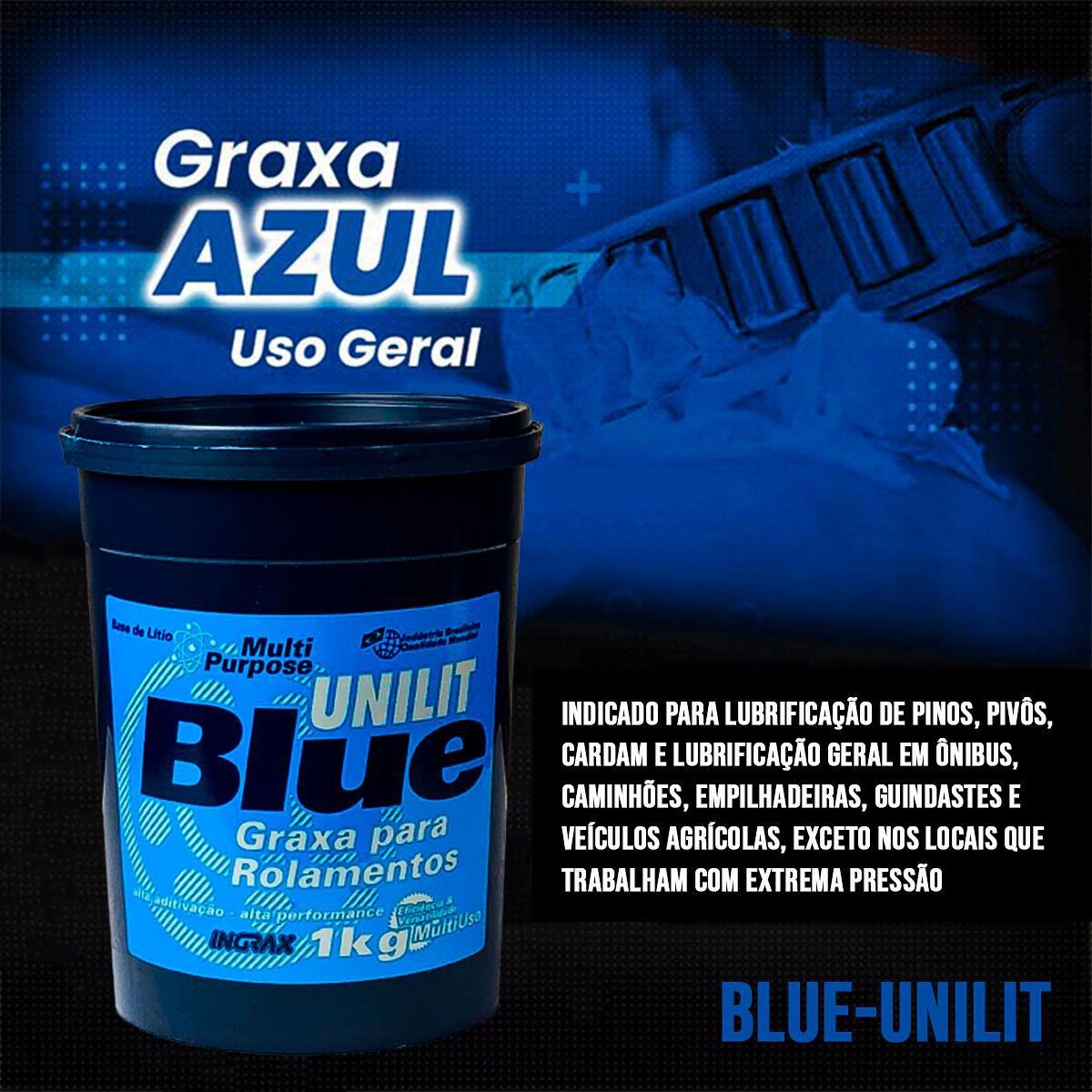 Graxa Azul para Rolamentos e Mancais Unilit Blue-1Kg Ingrax