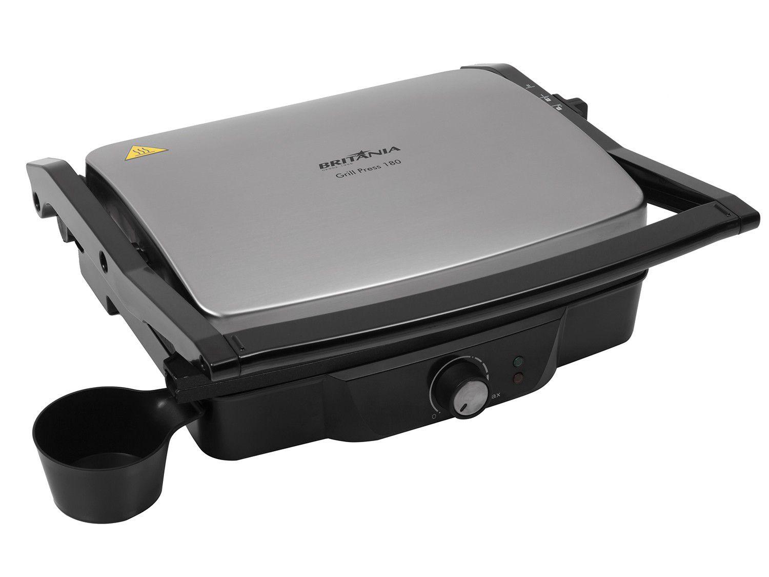Grill Britânia Press 180 1400W Coletor de Gordura Grill Magazine