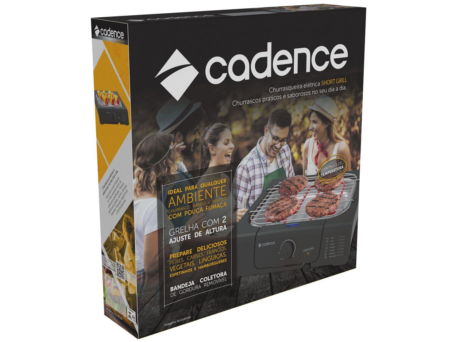 Grill Cadence Short Grill Quadrado 1200W