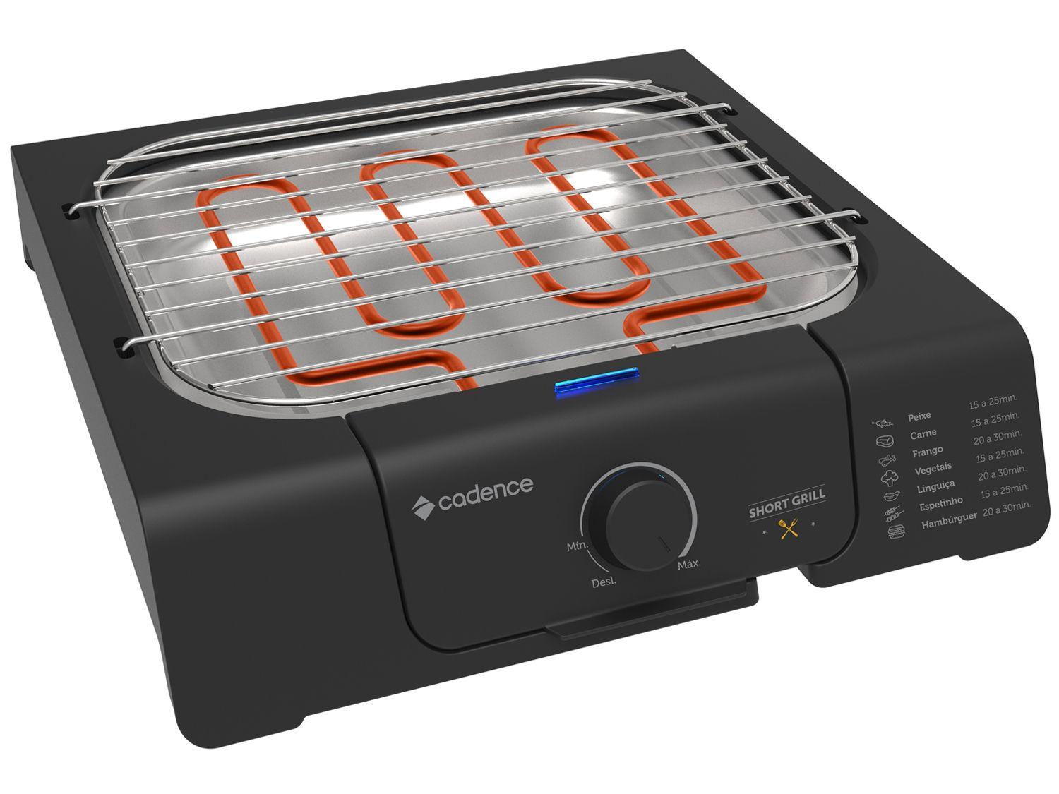 Grill Cadence Short Grill Quadrado 1200W