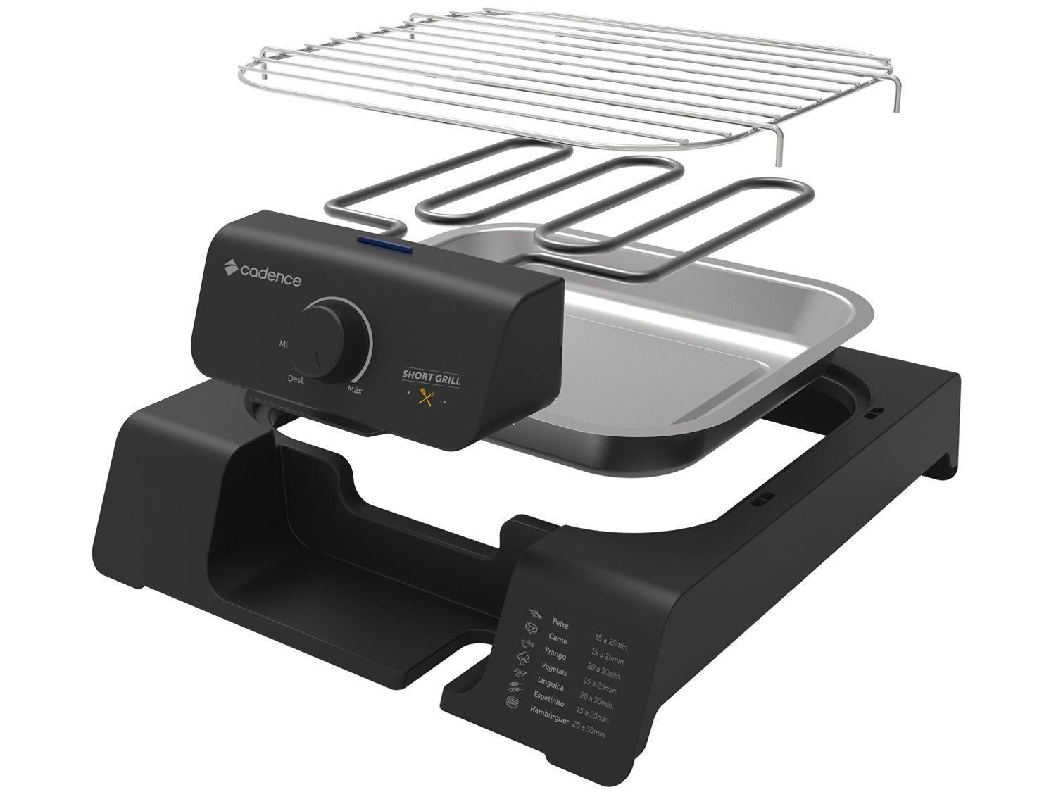 Grill Cadence Short Grill Quadrado 1200W