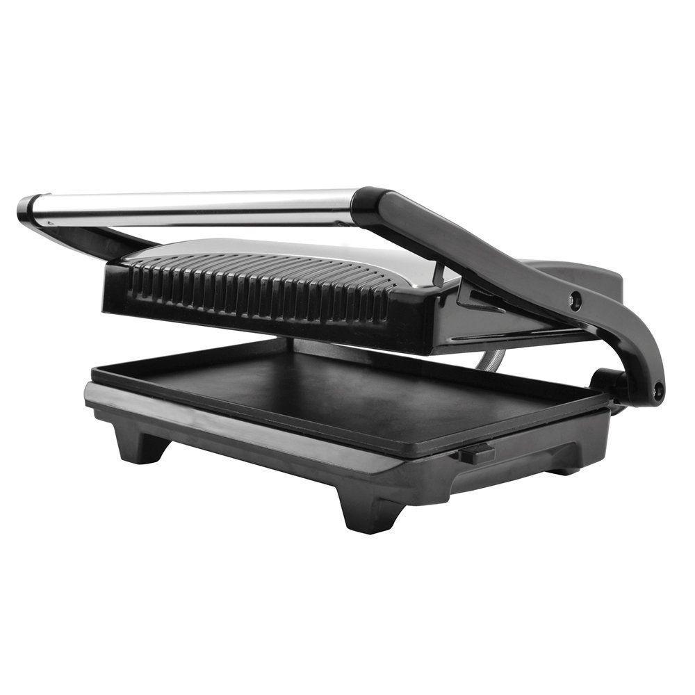 Grill e Sanduicheira Press Britania Grelha Preto e Inox 110v Britânia