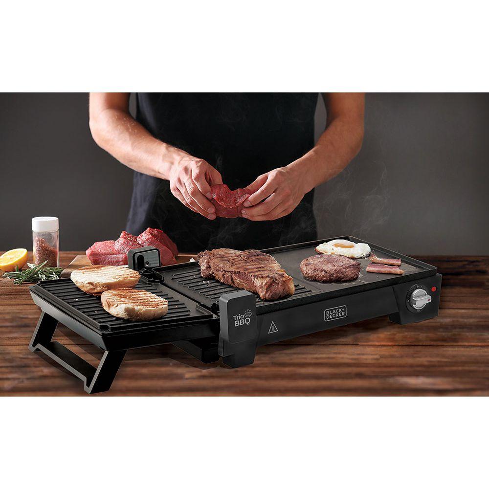 Grill Elétrico Black+Decker G2200 3 em 1 com abertura 180 127 V