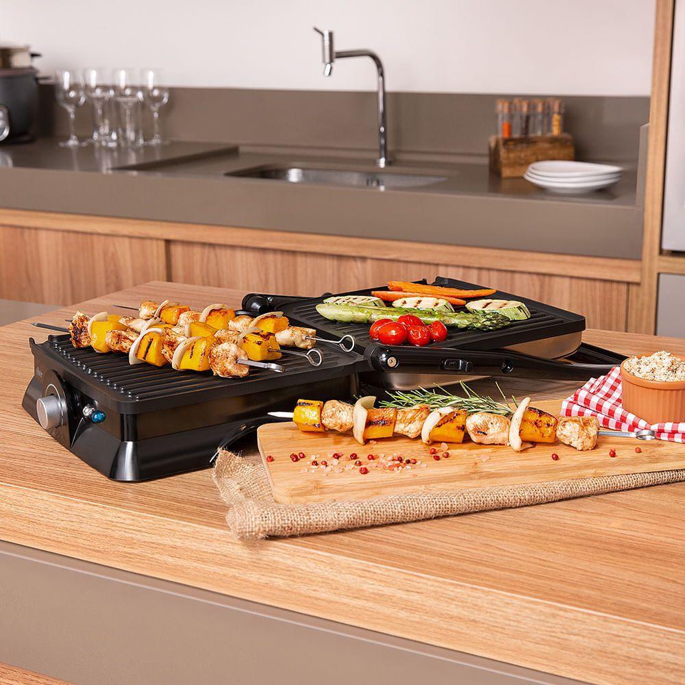 Grill Elétrico Multiuso Oster Inox Grill Magazine Luiza