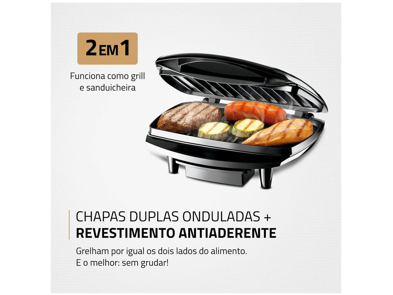Grill Mondial G-07 Max Grill Inox 2 em 1 