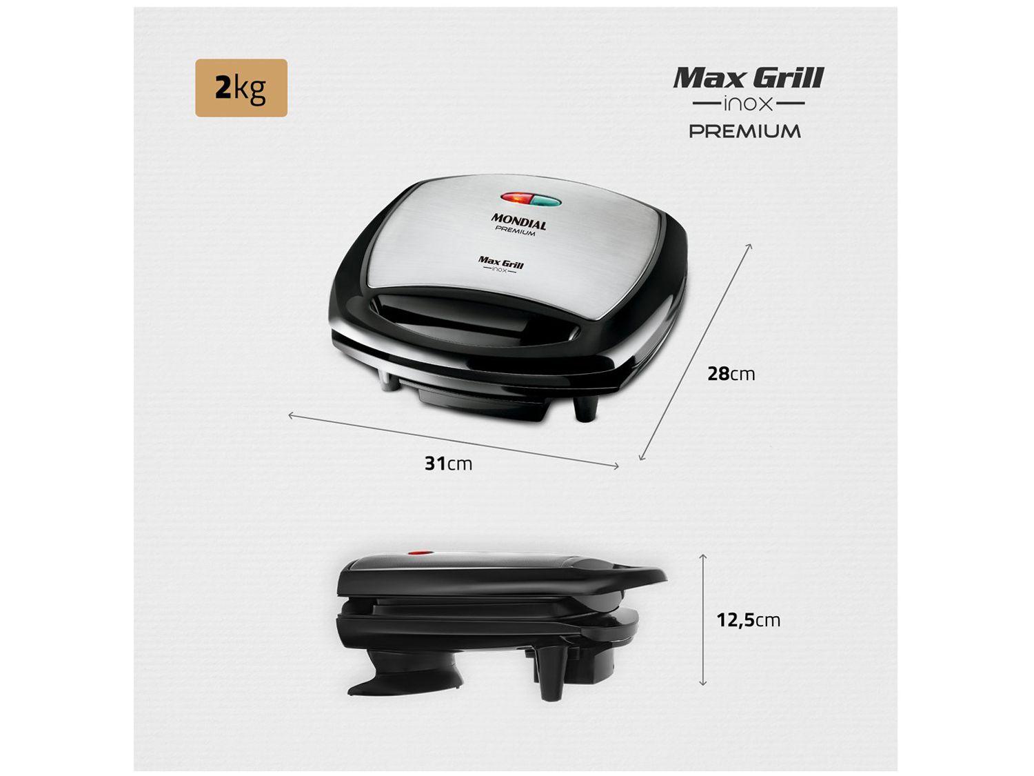 Grill Mondial G-07 Max Grill Inox 2 em 1 