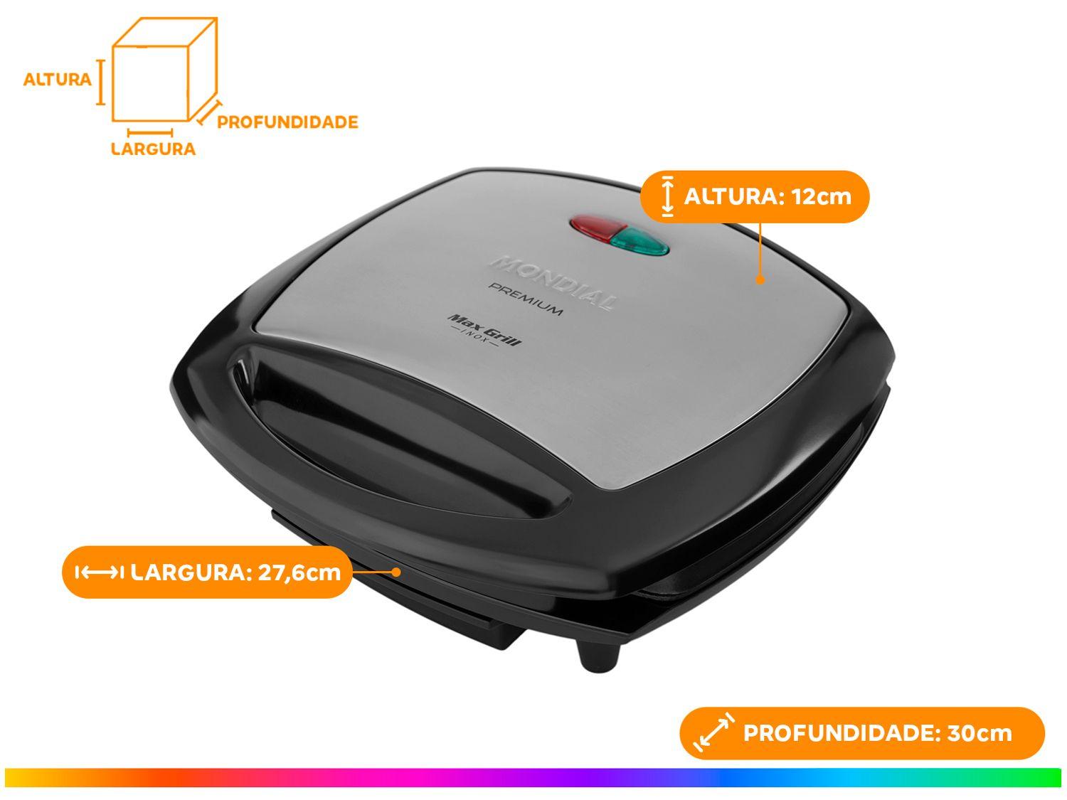 Grill Mondial G-07 Max Grill Inox 2 em 1 