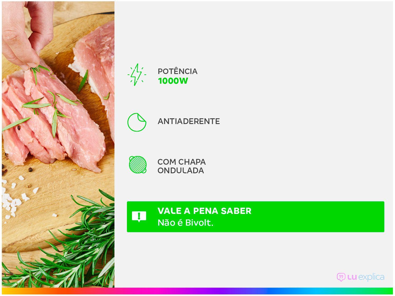 Grill Mondial Master Press 2 em 1 Retangular