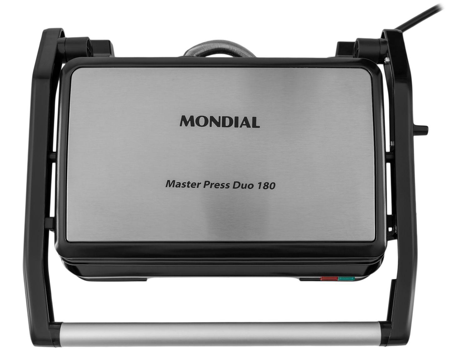 Grill Mondial PG-01-180 Master Press Duo 3 em 1 Retangular com Chapa 1000W