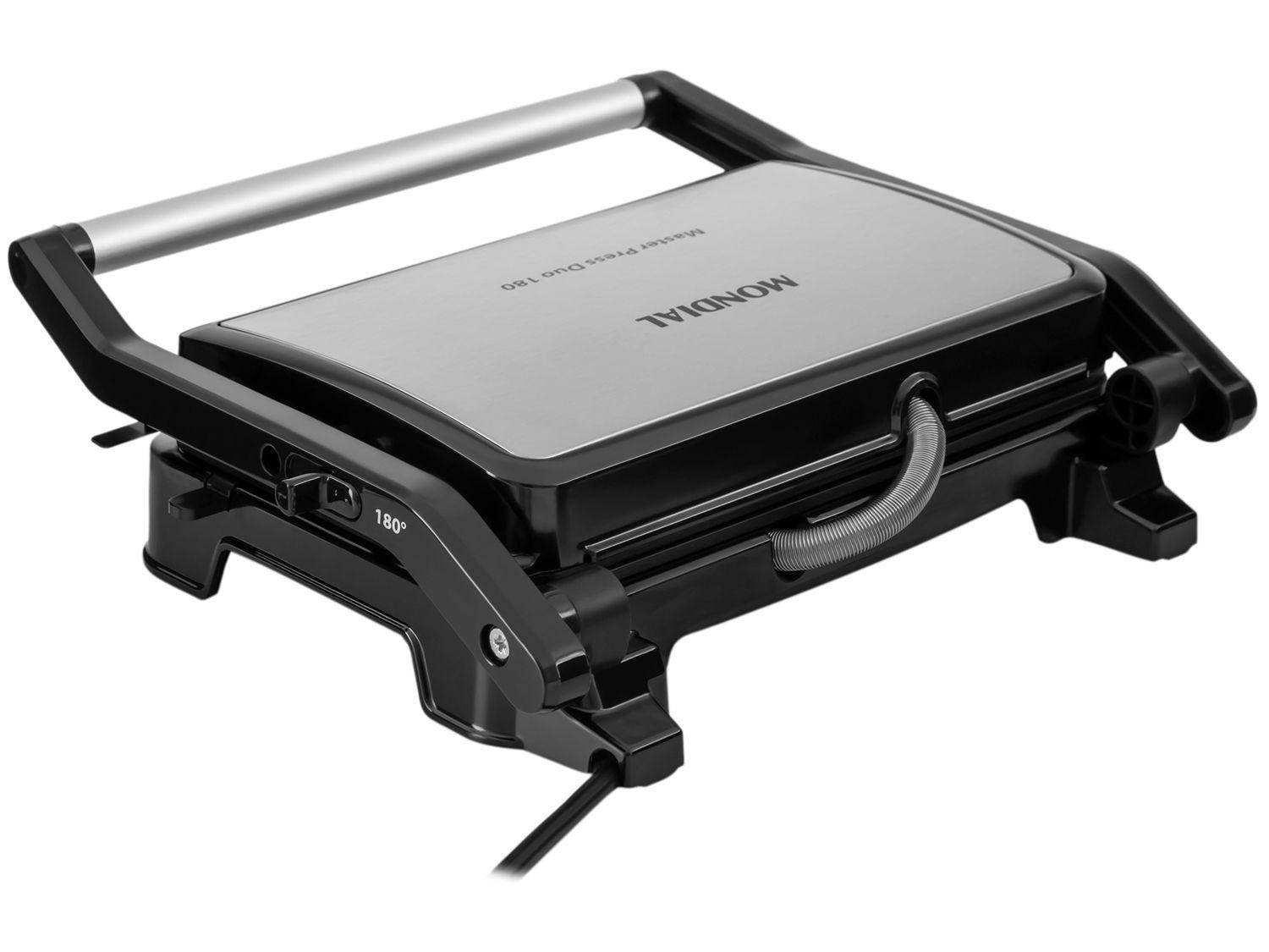 Grill Mondial PG-01-180 Master Press Duo 3 em 1 Retangular com Chapa 1000W