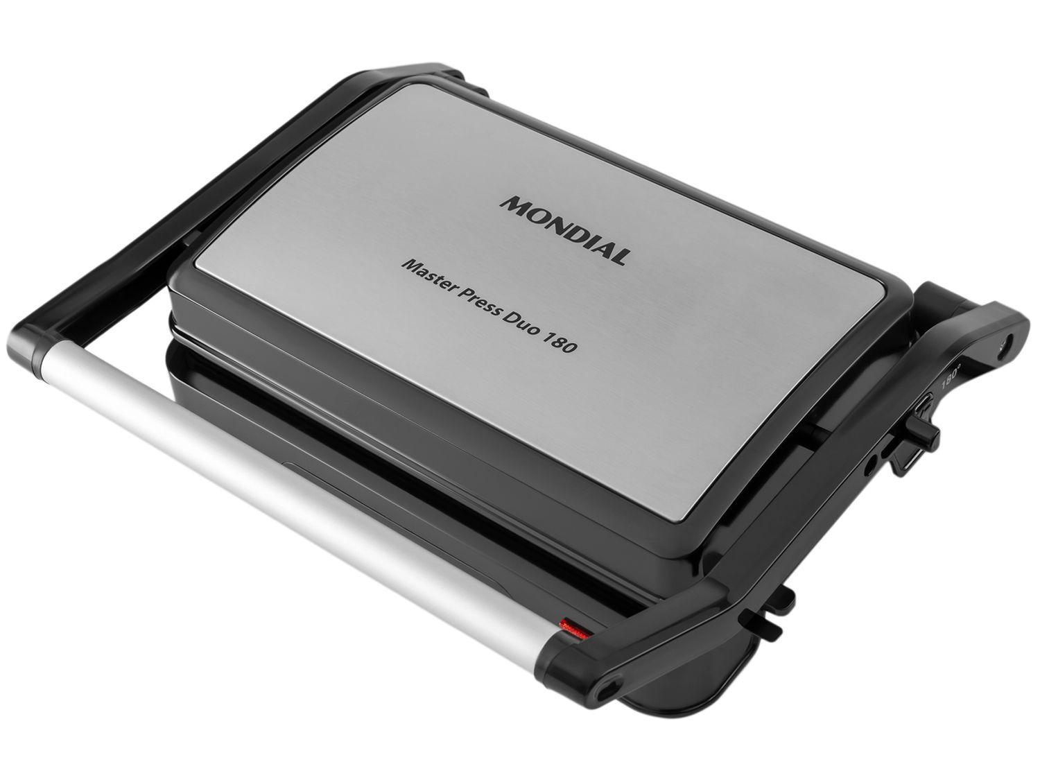 Grill Mondial PG-01-180 Master Press Duo 3 em 1 Retangular com Chapa 1000W
