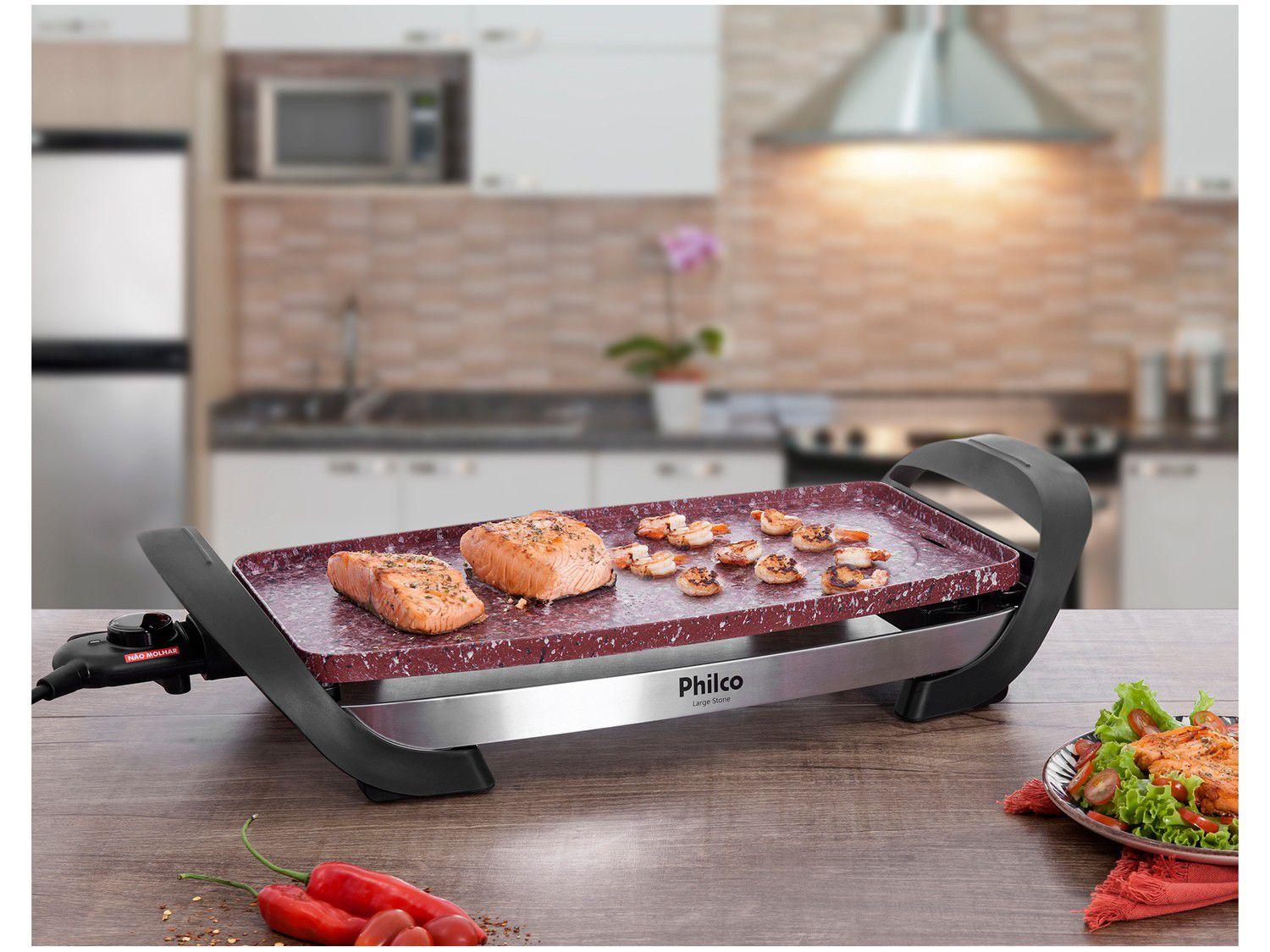 Grill Philco PGR03P Large Stone Retangular 1500W com Chapa