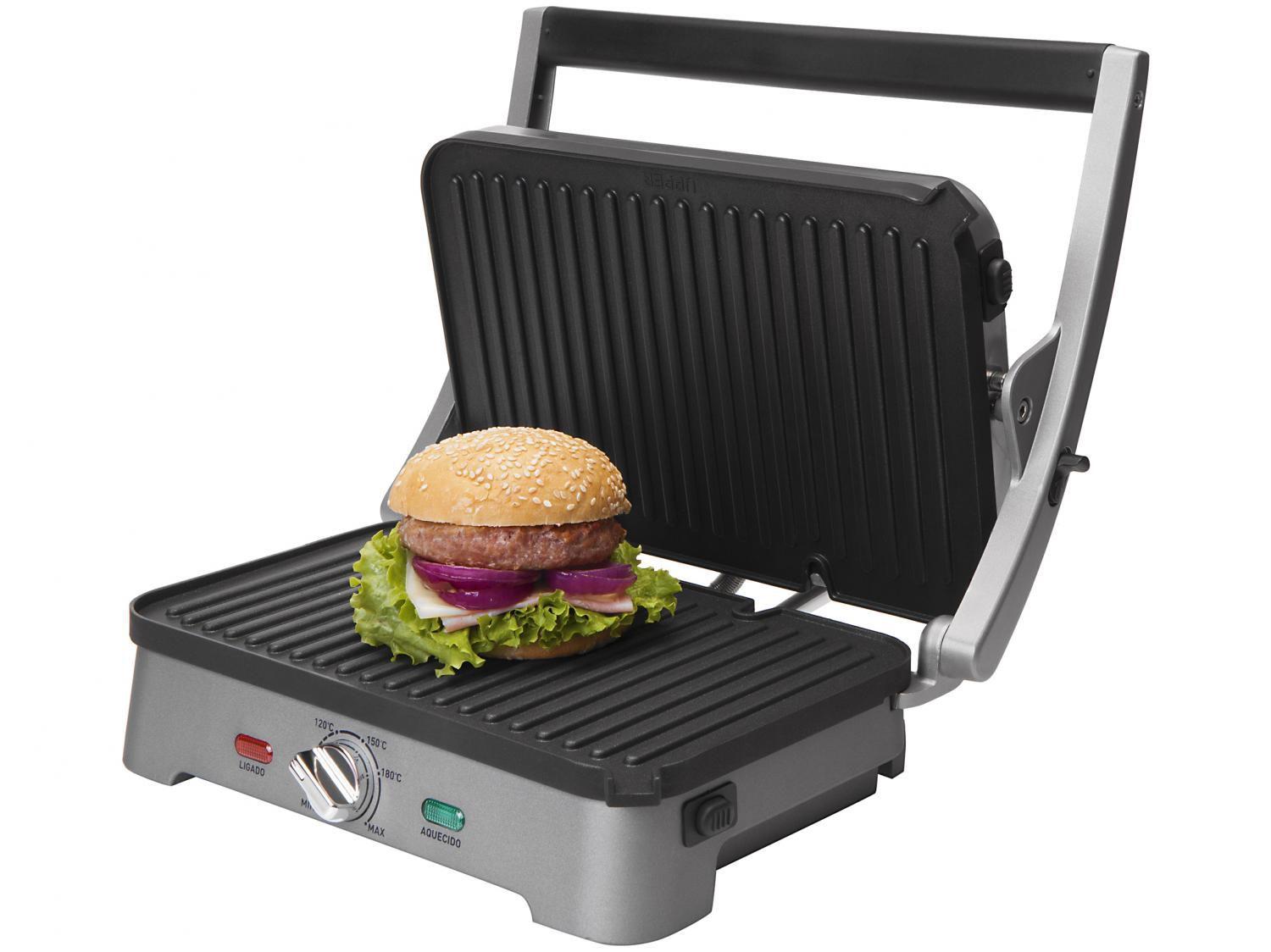 Grill/Sanduicheira Arno Destacável Premium Retangular 1200W com Coletor de Gordura Grill
