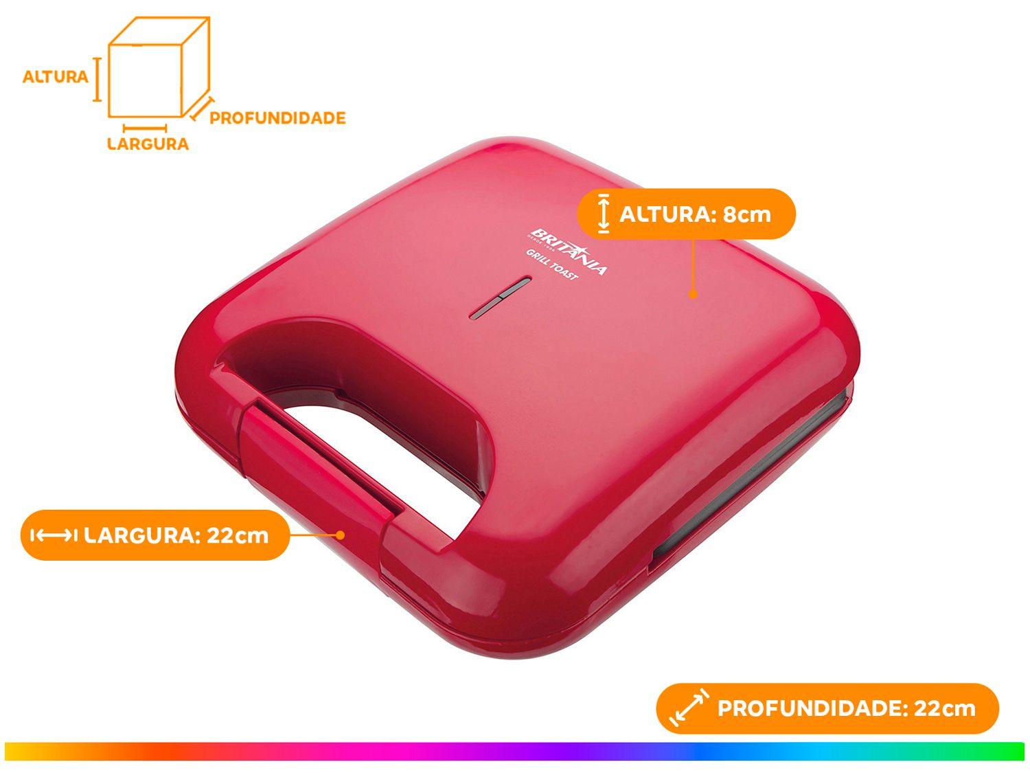 Grill/Sanduicheira Britânia Toast BGR01V