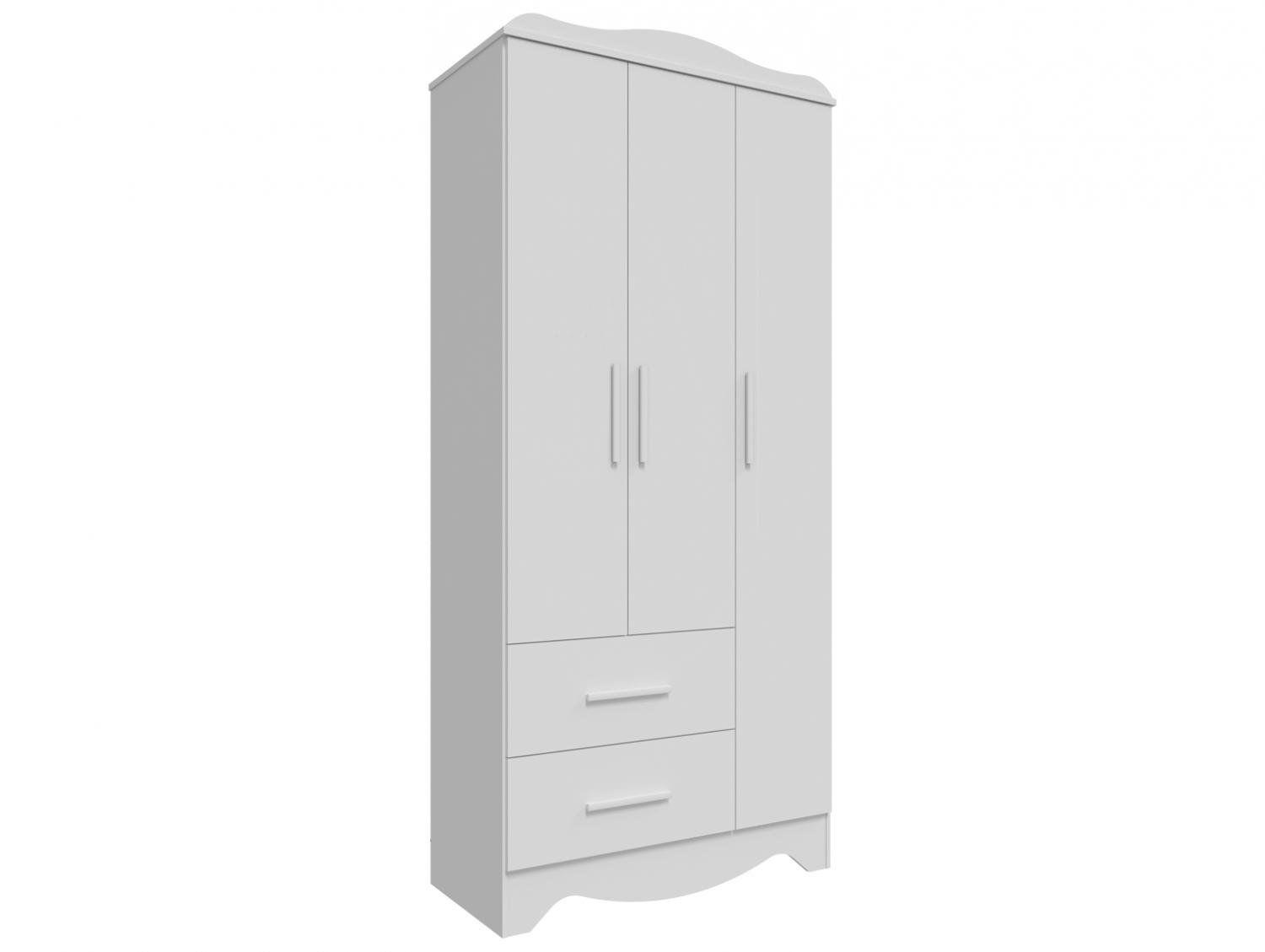 Guarda-roupa 2 Gavetas 3 Portas Moveis Peroba Harmonia