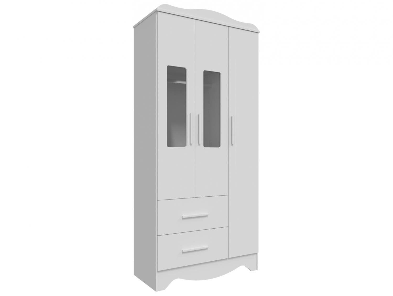 Guarda-roupa 2 Gavetas 3 Portas Moveis Peroba Harmonia