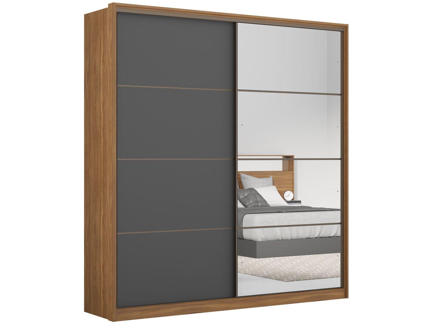 Guarda-roupa Casal 2 Portas de Correr 3 Gavetas