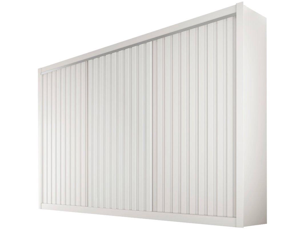 Guarda-roupa Casal 3 Portas de Correr 6 Gavetas Móveis Europa Ripado York