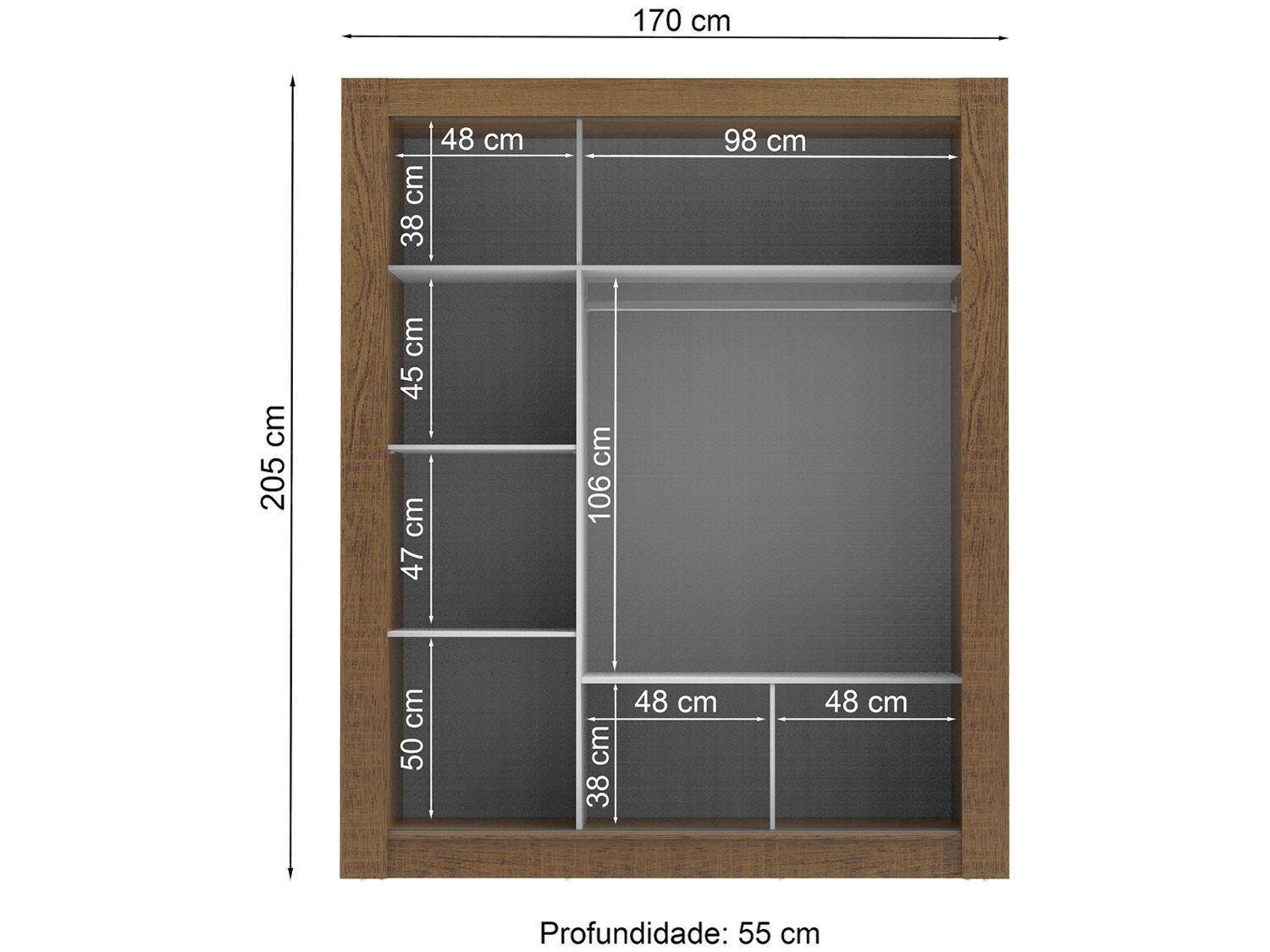 Imagem de Guarda-roupa Casal 3 Portas Madesa