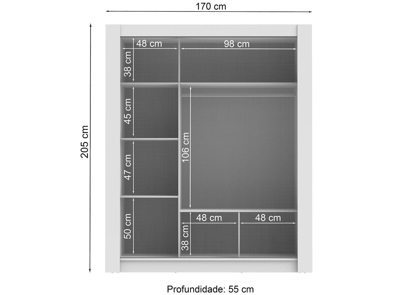 Imagem de Guarda-roupa Casal 3 Portas Madesa