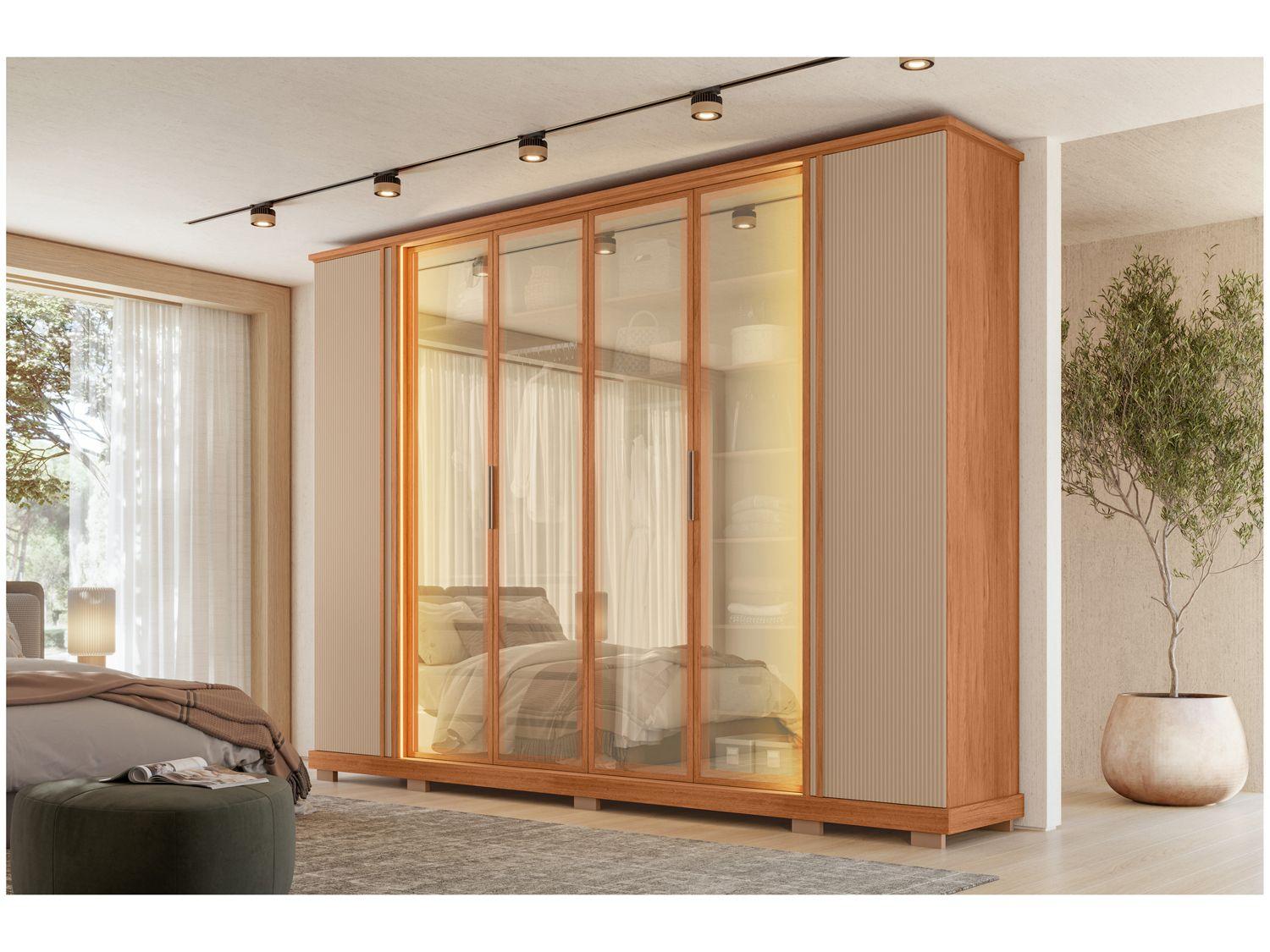 Guarda-roupa Casal 4 Gavetas 6 Portas Caemmun Quinn