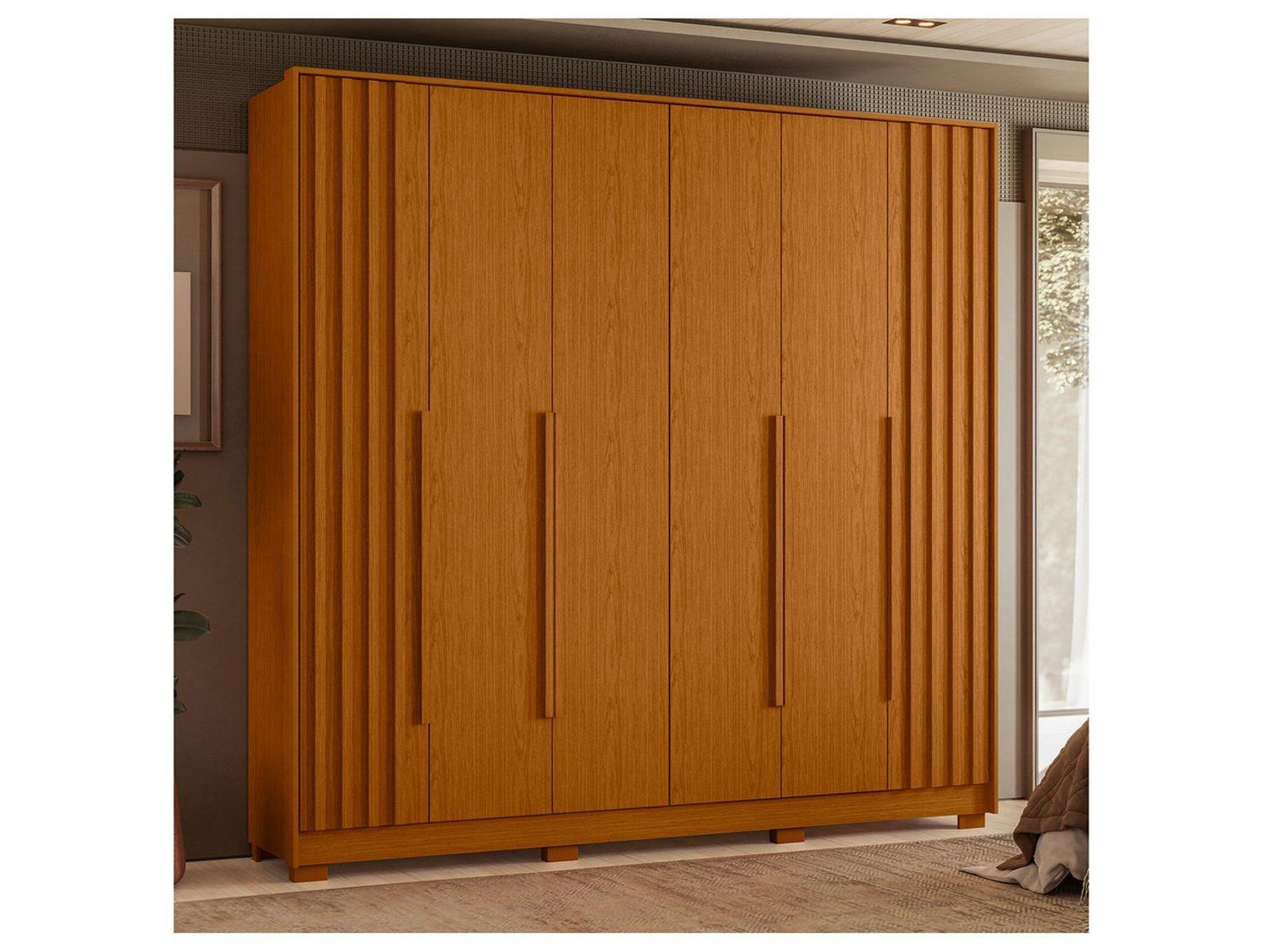 Guarda-roupa Casal 4 Gavetas 6 Portas Móveis Albatroz Deville