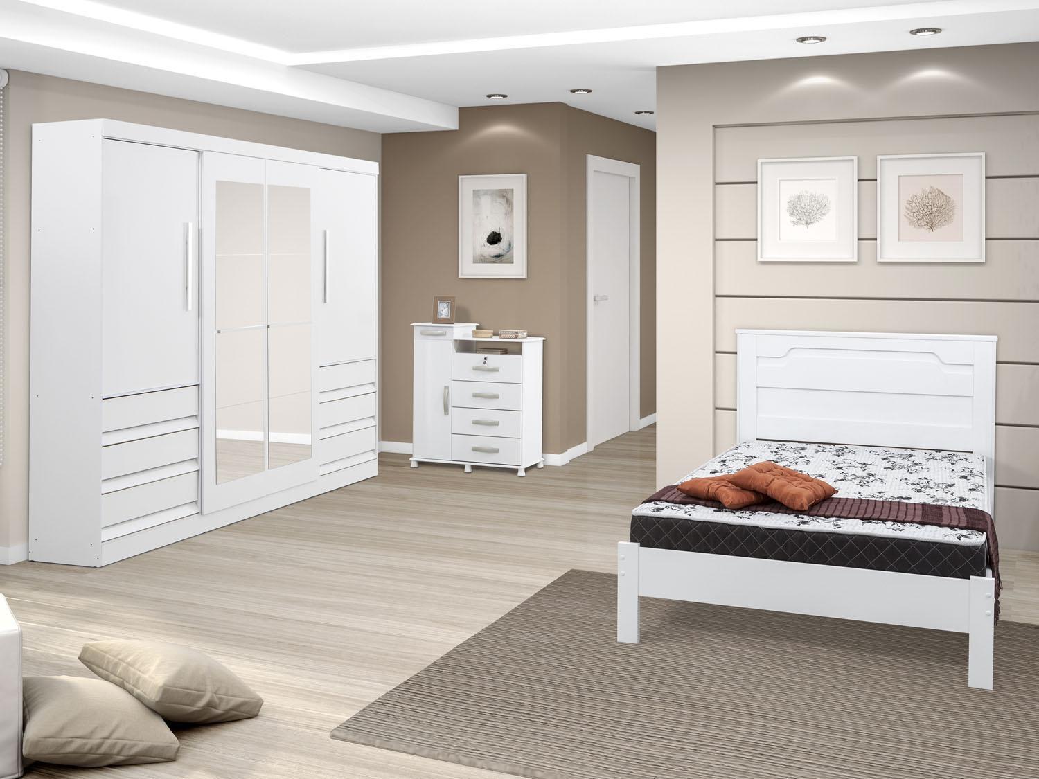 Imagem de Guarda-roupa Casal 4 Portas 6 Gavetas