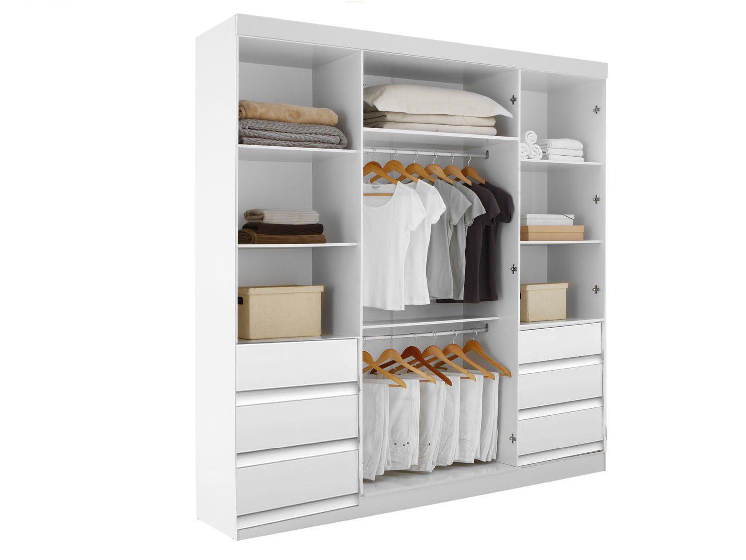 Imagem de Guarda-roupa Casal 4 Portas 6 Gavetas