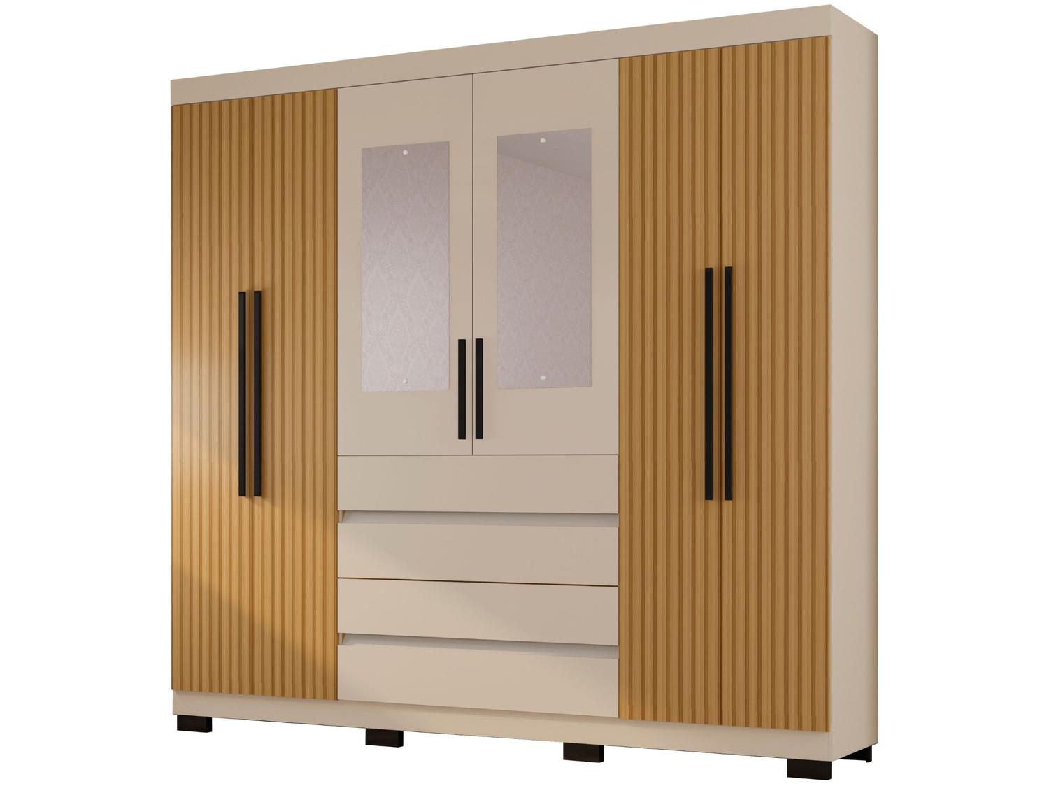 Guarda-roupa Casal 6 Portas 4 Gavetas Araplac Lisboa