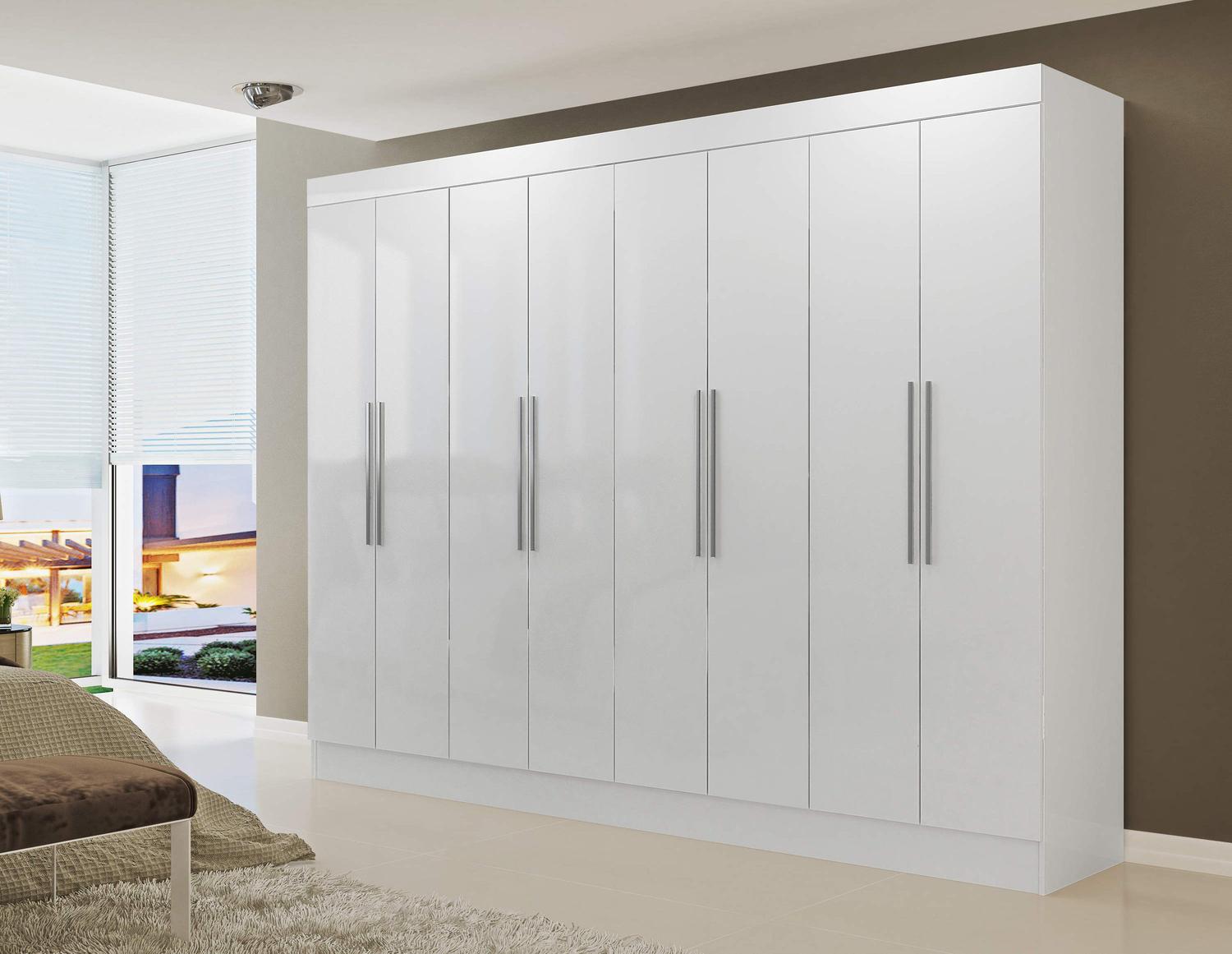 Guarda Roupa Casal 8 Portas 2 Gavetas Nova York Yescasa Branco Guarda Roupa Roupeiro Magazine Luiza