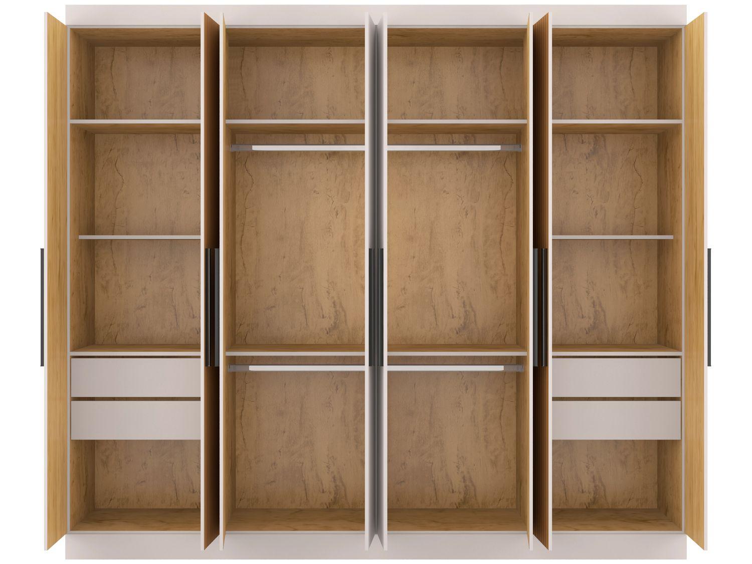 Guarda-roupa Casal 8 Portas 4 Gavetas Araplac Porto | Shopping Smiles