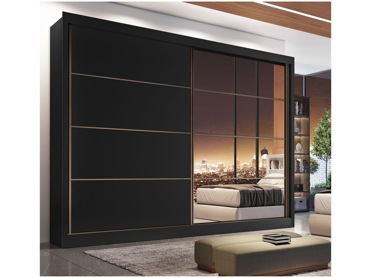 Guarda-roupa Casal com Espelho 2 Portas de Correr Made Marcs Moscou